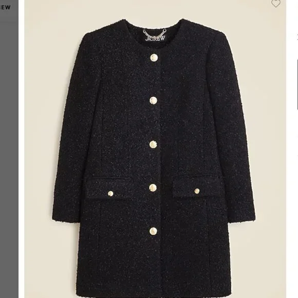 J Crew Textured Wool Blend Lady Coat size 0 - Picture 2 of 9